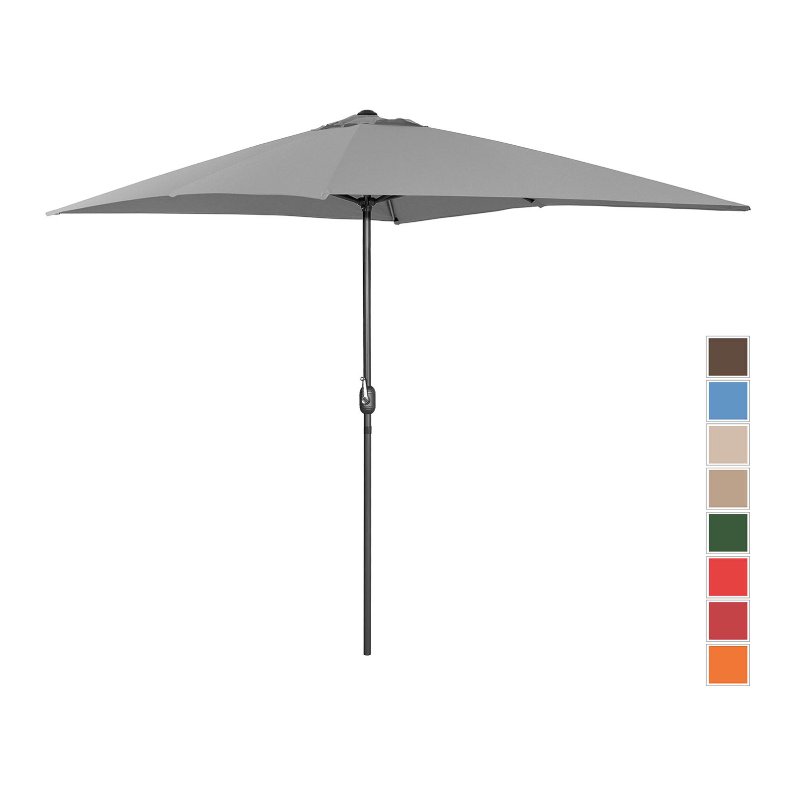 Factory second Large Outdoor Umbrella - dark grey - rectangular - 200 x 300 cm