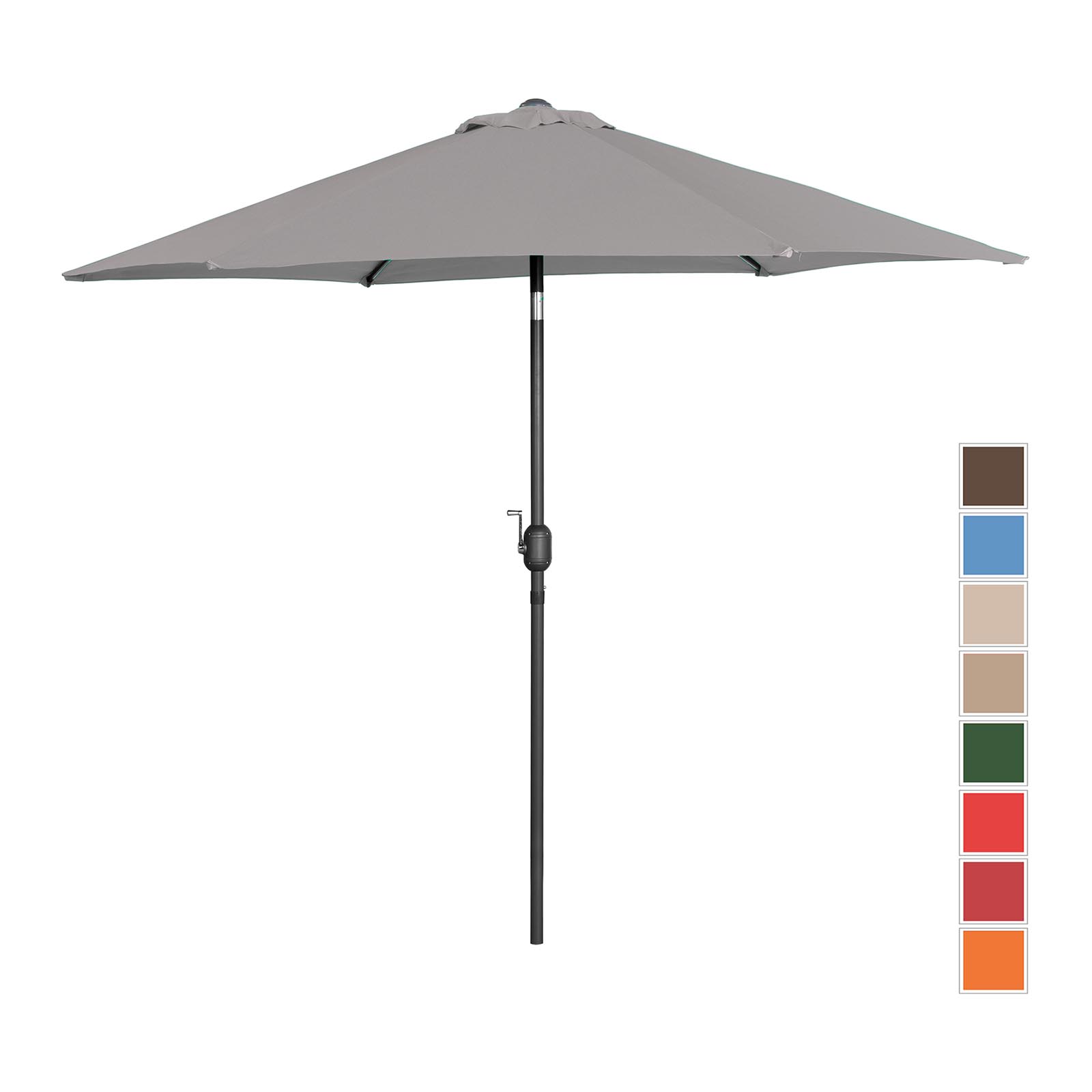 Factory second Large Outdoor Umbrella - dark grey - hexagonal - Ø 300 cm - tiltable
