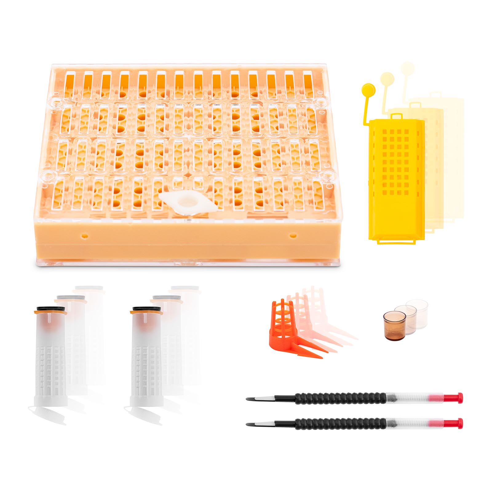 Beekeeping Starter Kit - queen rearing - 322-pcs - transfer spoon - cell cups - hatching cells